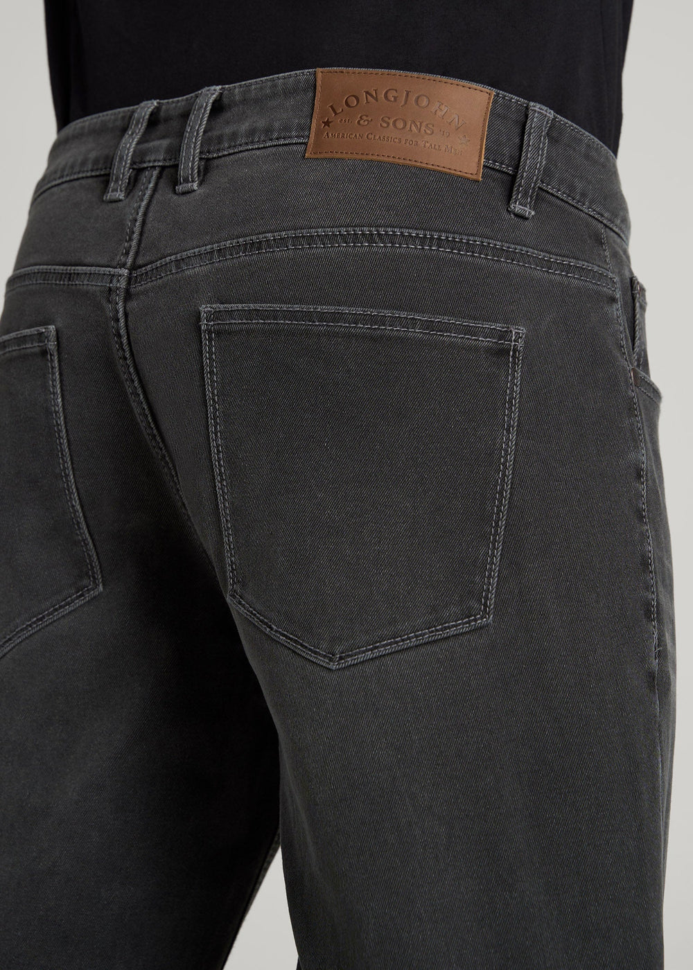 American Tall Discount | LJ&S TAPERED Jeans for Tall Men in Industrial Grey