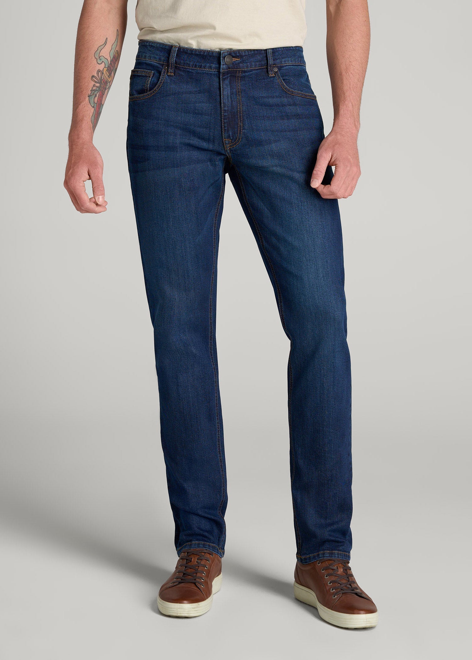 American Tall Online | LJ&S TAPERED Jeans for Tall Men in Charger Blue