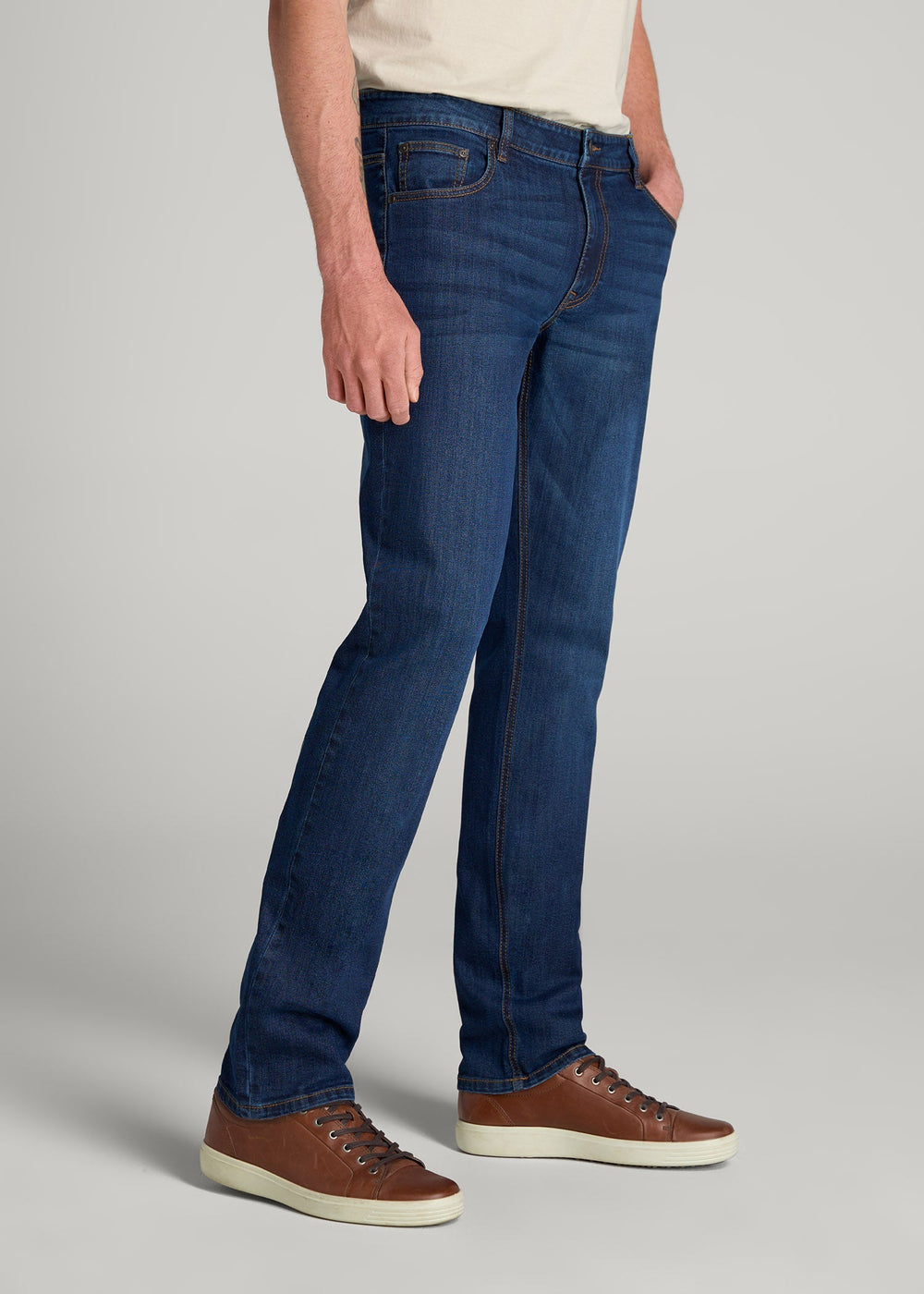 American Tall Online | LJ&S TAPERED Jeans for Tall Men in Charger Blue