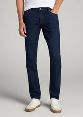 American Tall For Sale | Carman TAPERED Fleeced Jeans for Tall Men in Rockies Blue