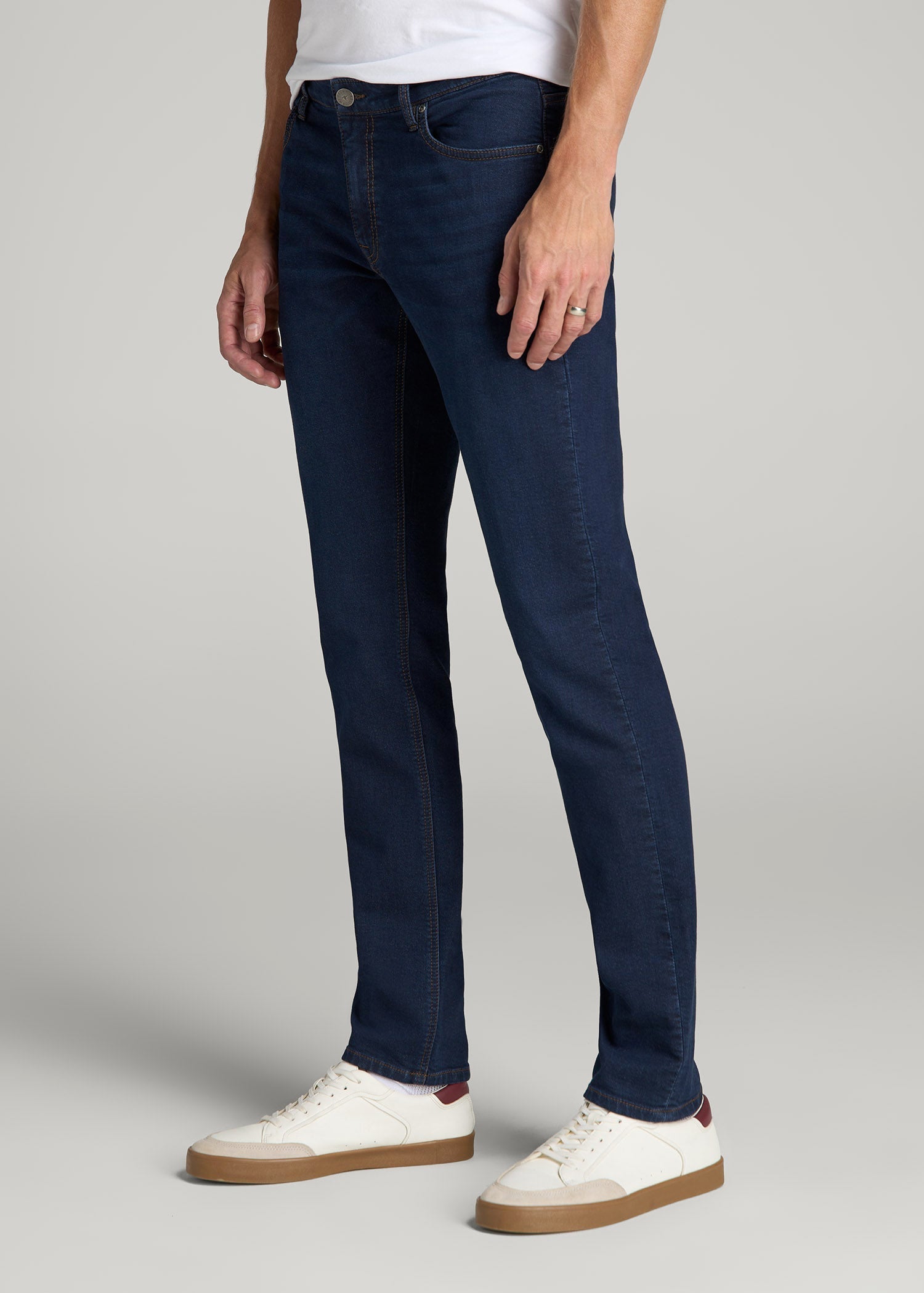 American Tall For Sale | Carman TAPERED Fleeced Jeans for Tall Men in Rockies Blue