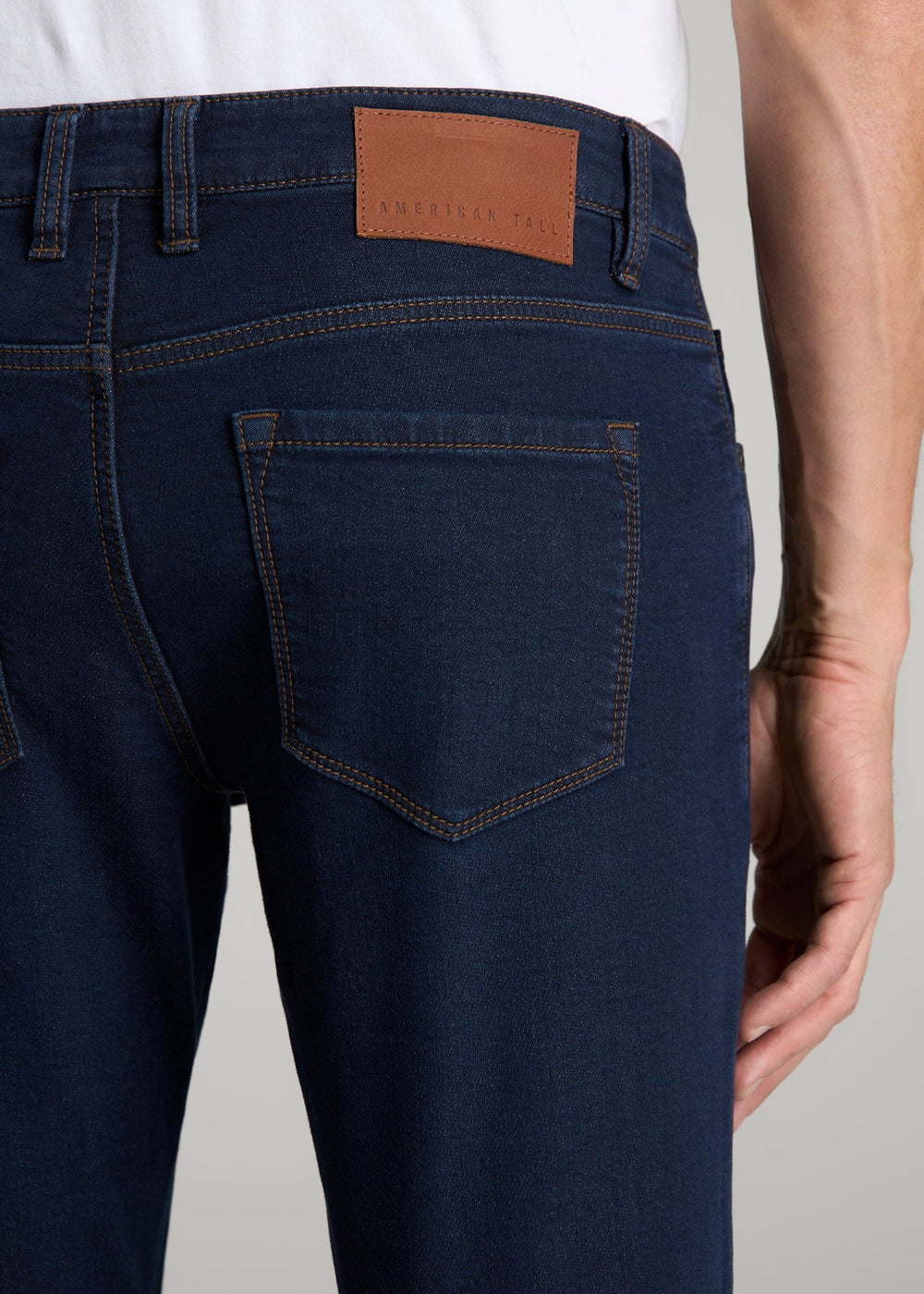 American Tall For Sale | Carman TAPERED Fleeced Jeans for Tall Men in Rockies Blue