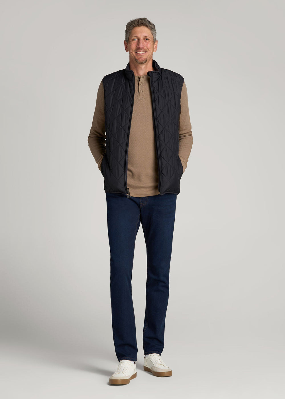 American Tall For Sale | Carman TAPERED Fleeced Jeans for Tall Men in Rockies Blue