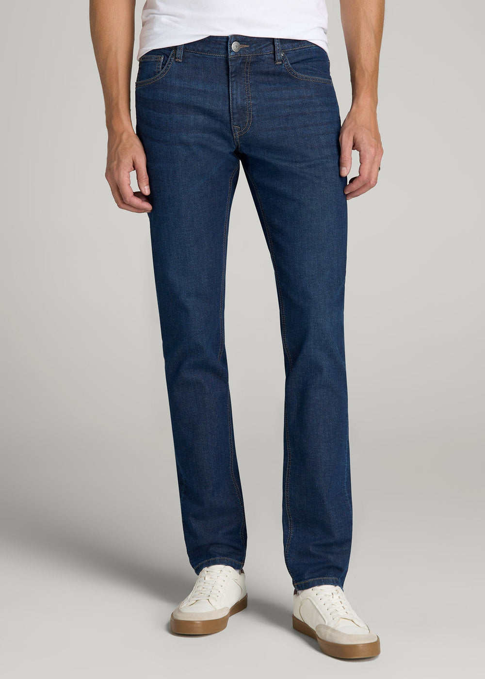 American Tall Online Shop | Carman TAPERED Fleeced Jeans for Tall Men in Colorado Blue Wash
