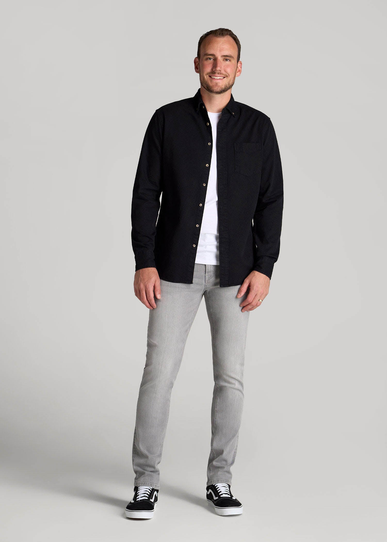American Tall Discount | Dylan Slim Fit Jeans for Tall Men in Concrete Grey