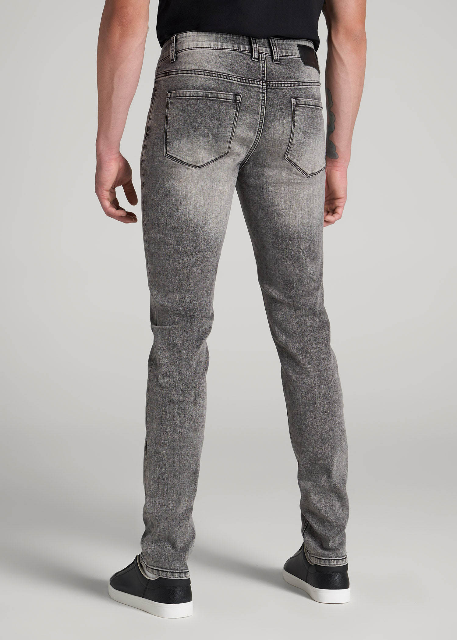 American Tall Online | Travis SKINNY Jeans for Tall Men in Washed Faded Black