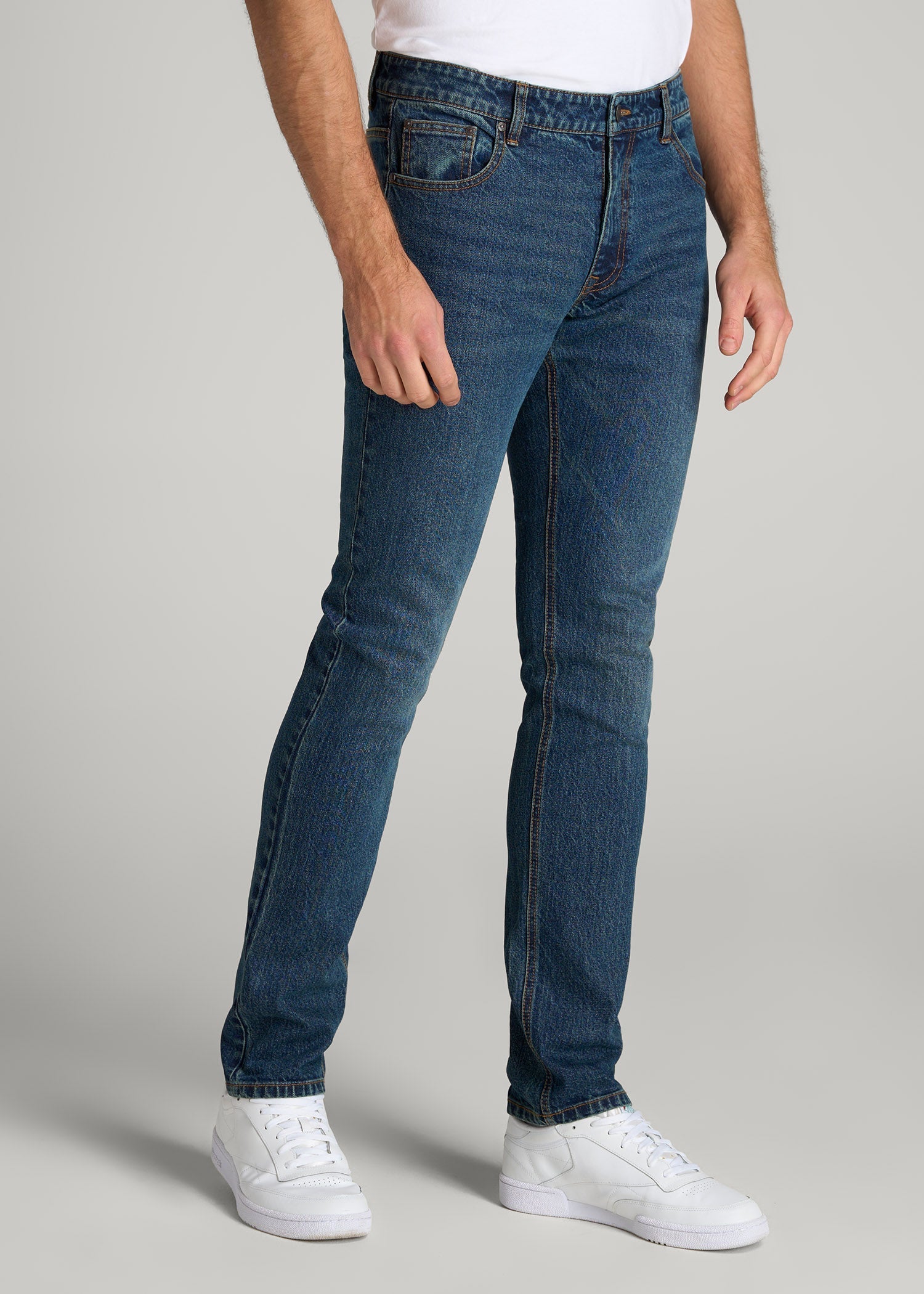 American Tall Outlet | LJ&S TAPERED Jeans for Tall Men in Machine Blue