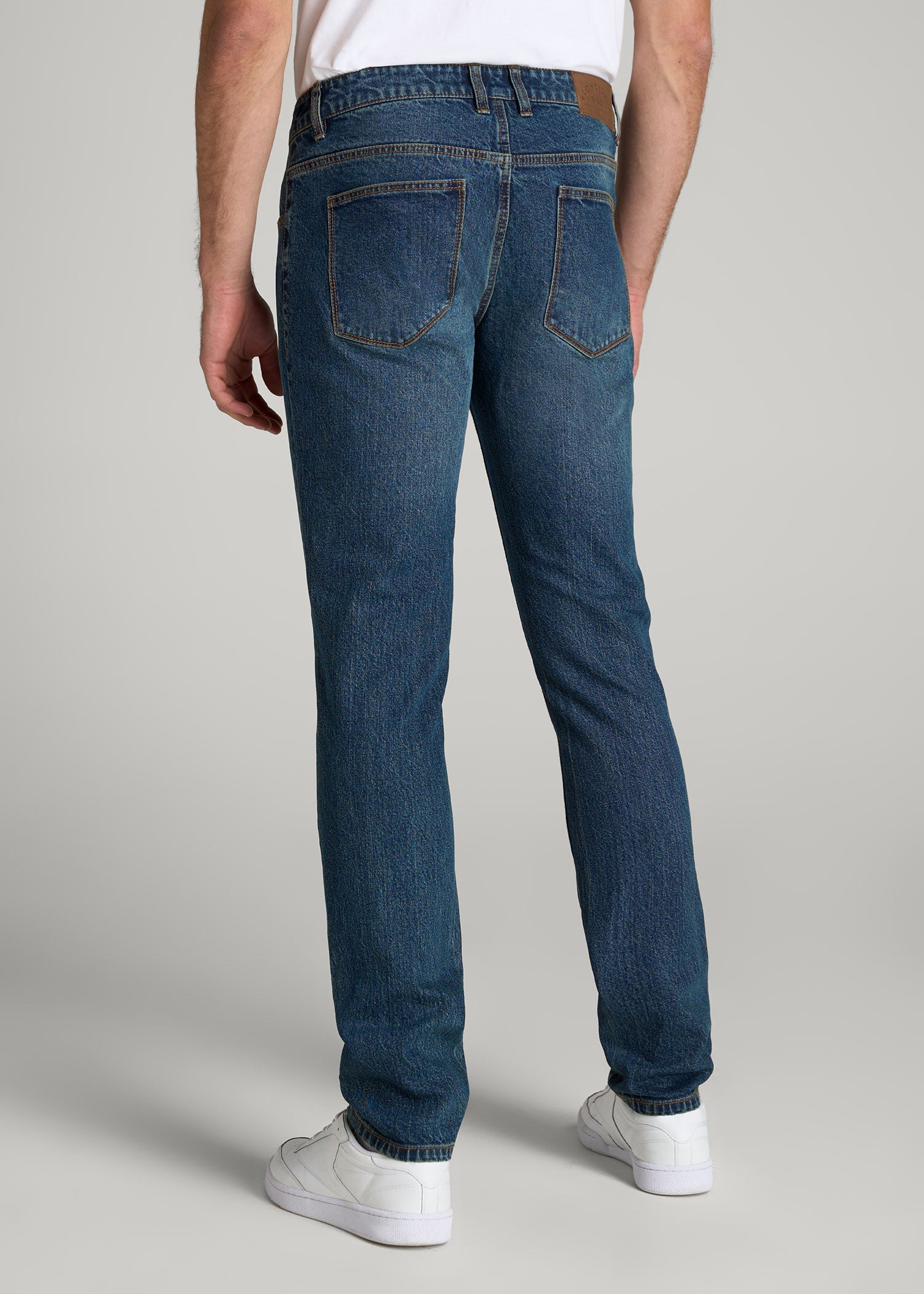 American Tall Outlet | LJ&S TAPERED Jeans for Tall Men in Machine Blue