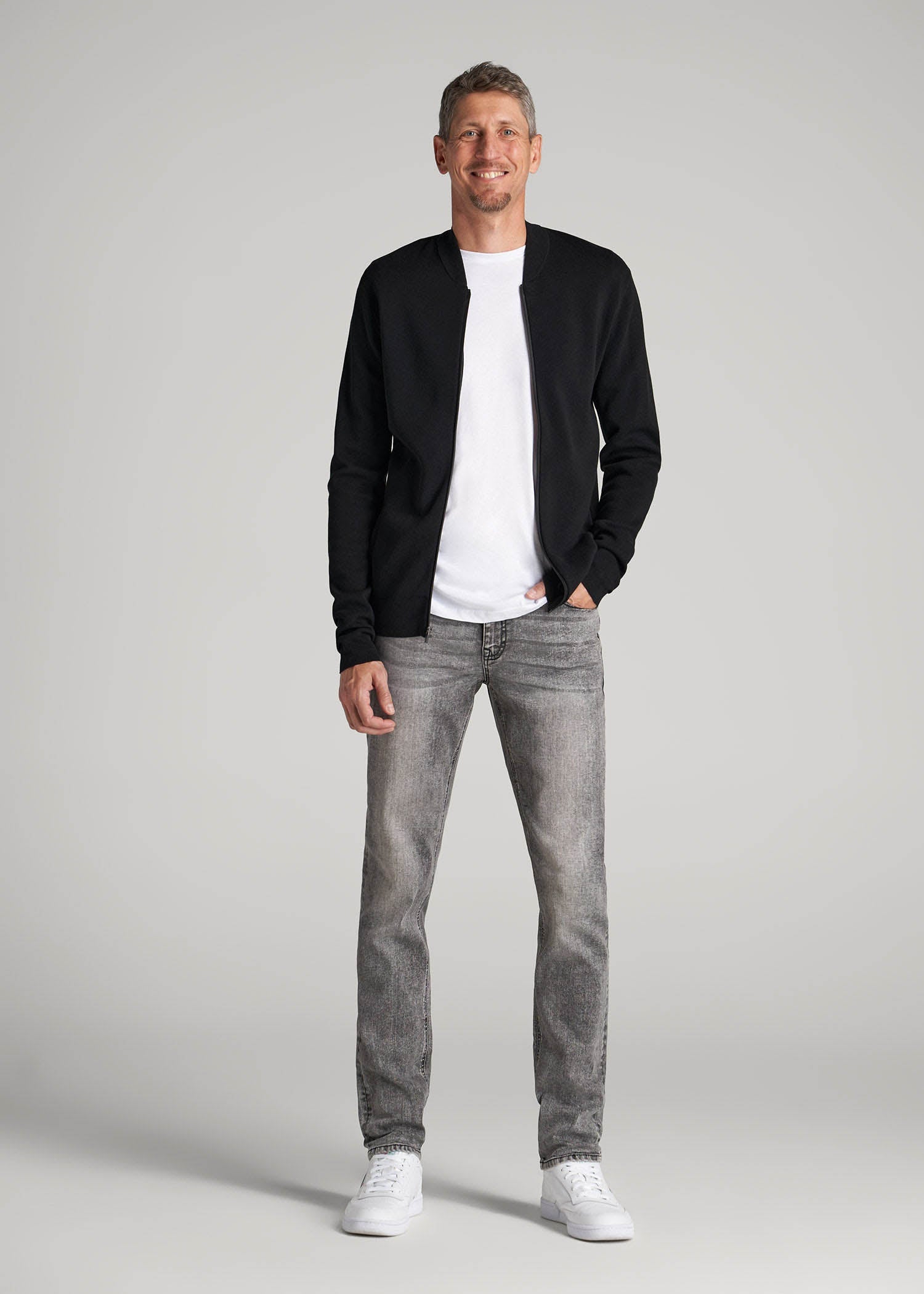 American Tall Online Shop | Dylan Slim Fit Jeans for Tall Men in Washed Faded Black
