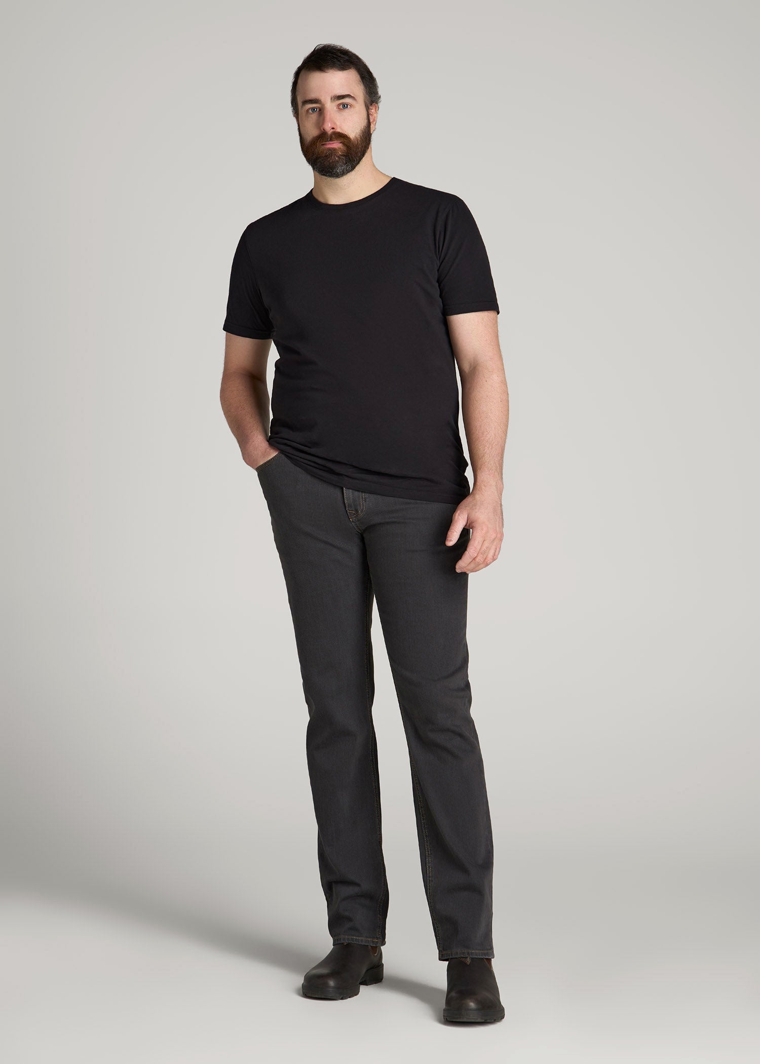 American Tall Discount | LJ&S STRAIGHT LEG Jeans for Tall Men in Vintage Black