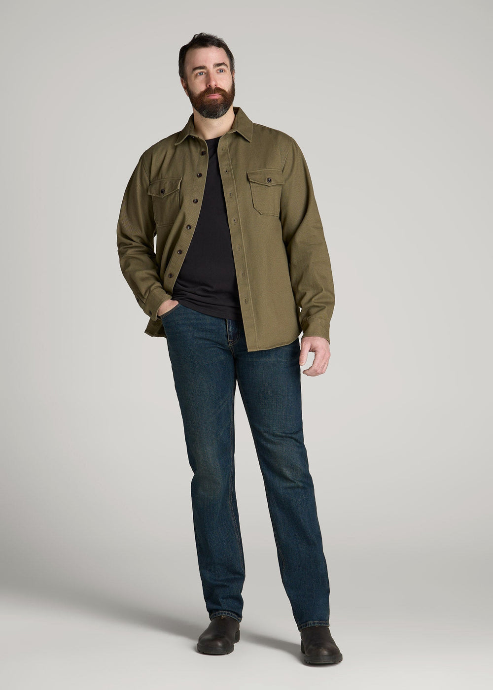 American Tall Online | LJ&S STRAIGHT LEG Jeans for Tall Men in Mechanic Blue