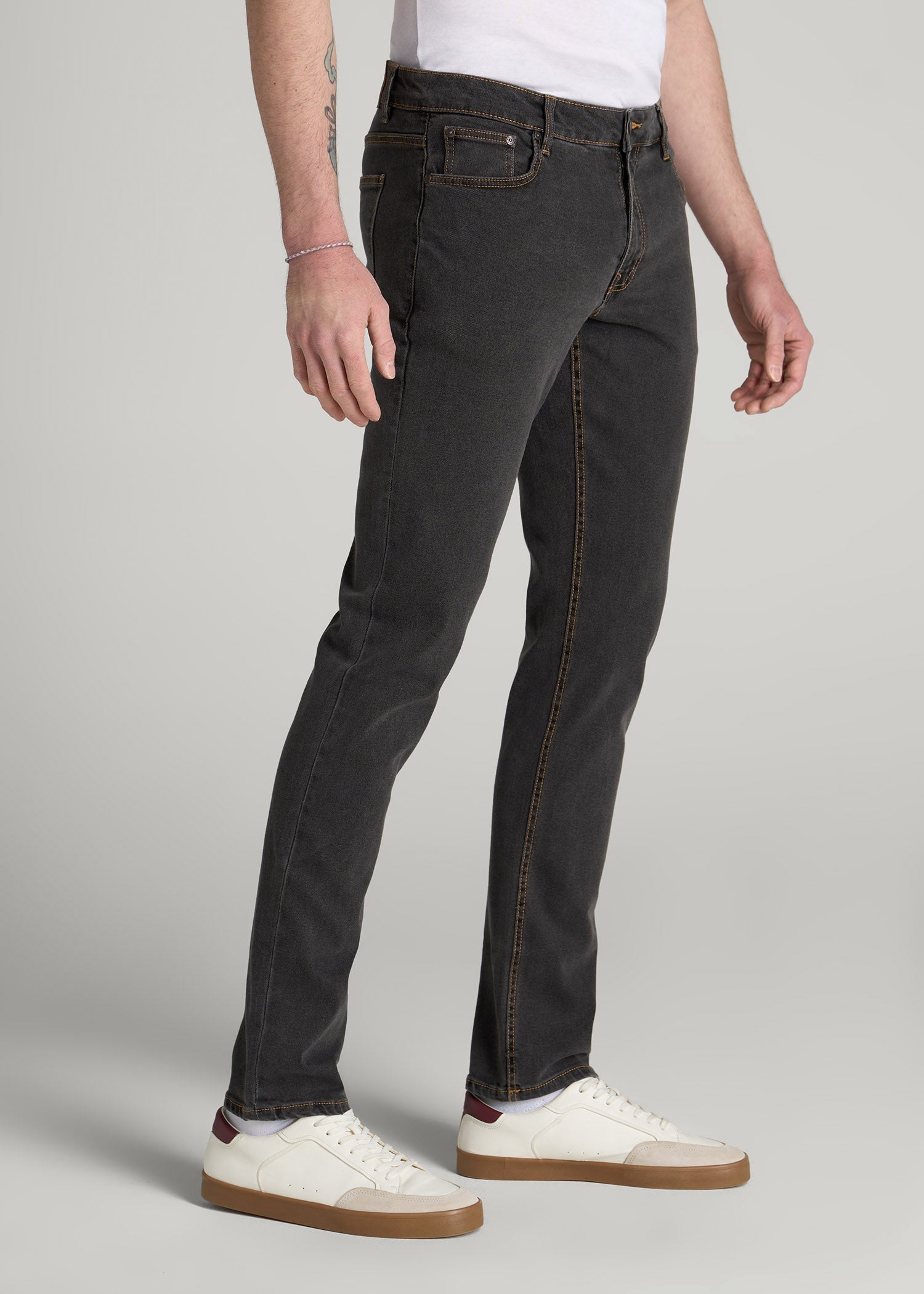 American Tall Sale | LJ&S TAPERED Jeans for Tall Men in Vintage Black