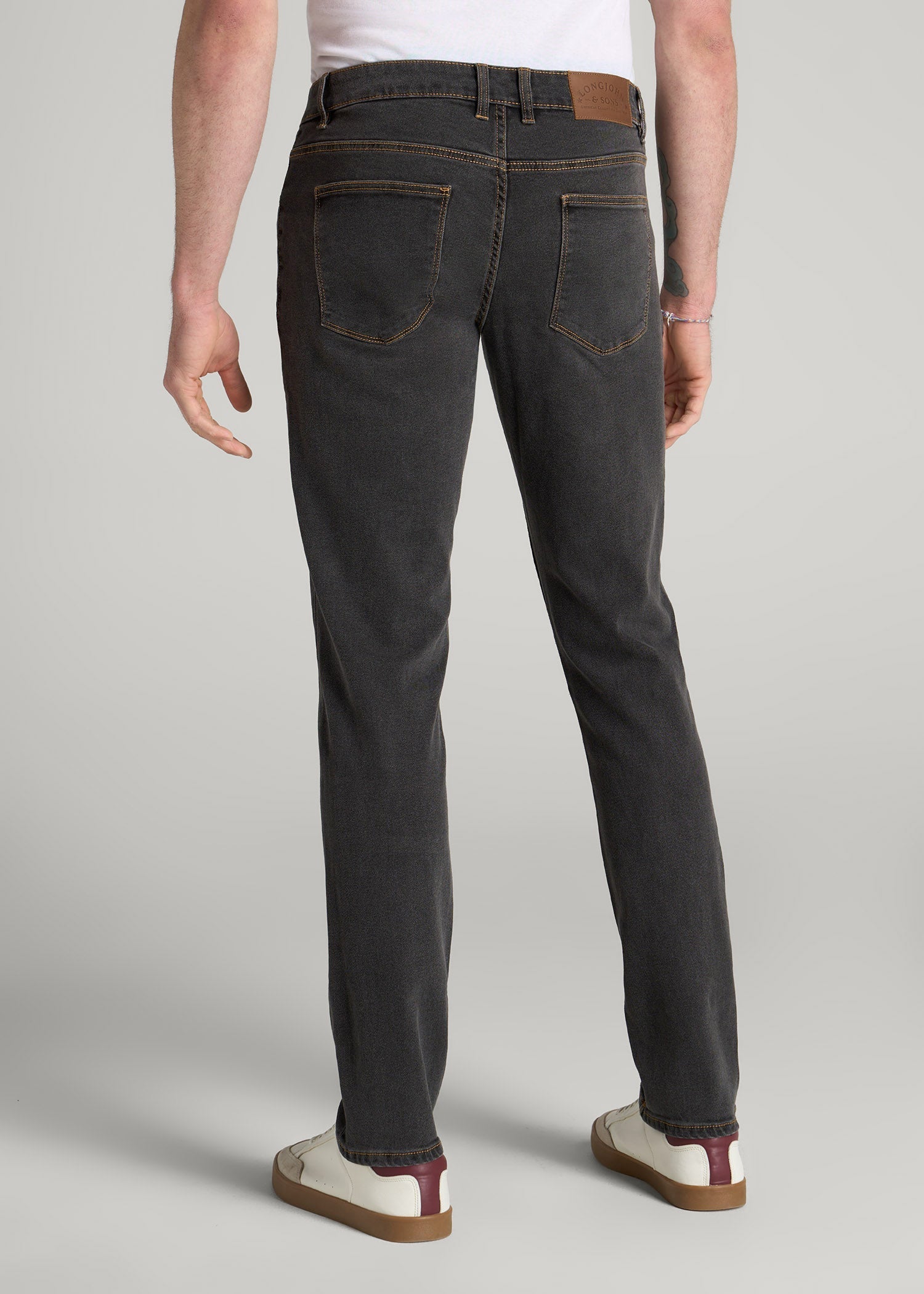American Tall Sale | LJ&S TAPERED Jeans for Tall Men in Vintage Black
