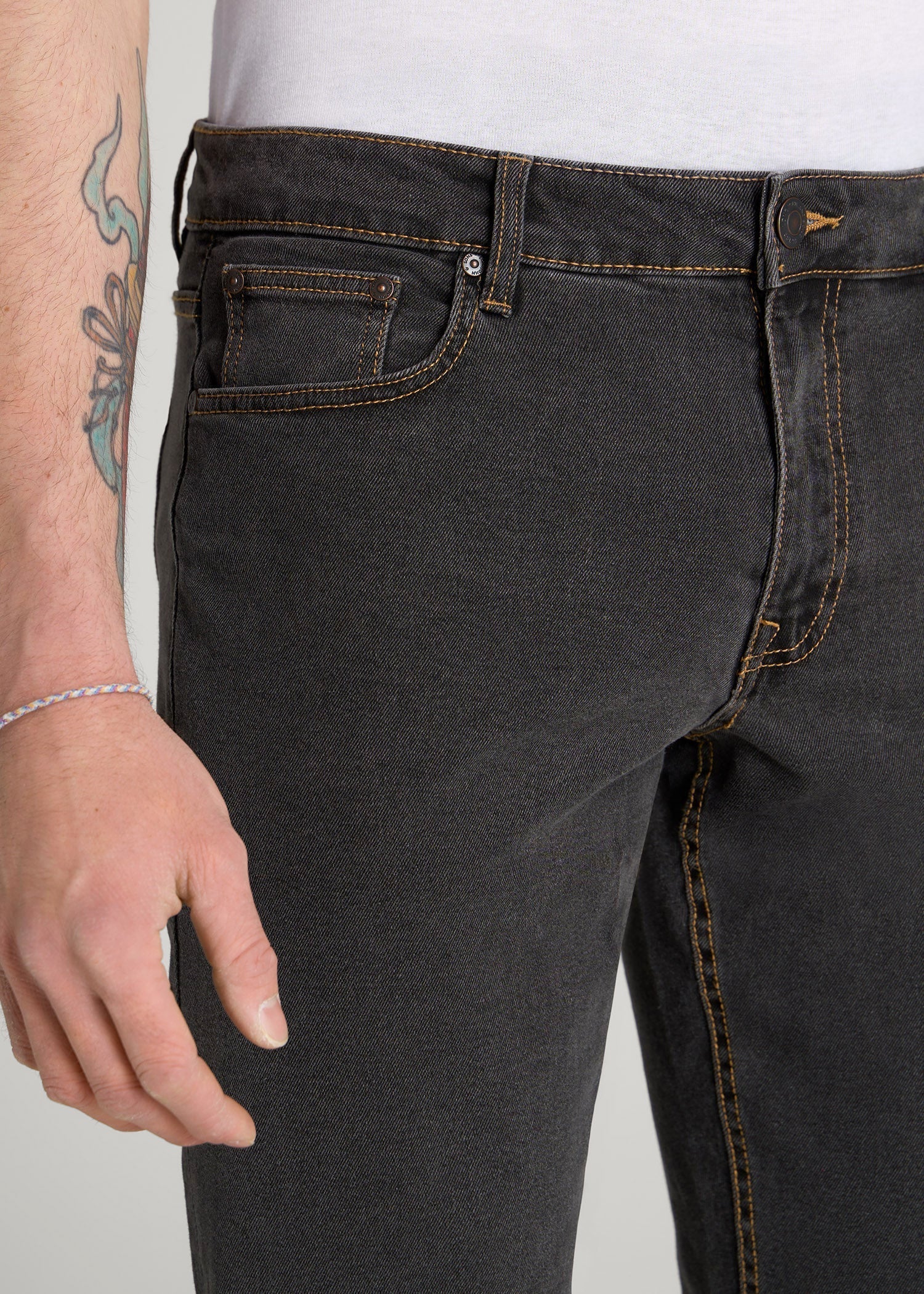 American Tall Sale | LJ&S TAPERED Jeans for Tall Men in Vintage Black