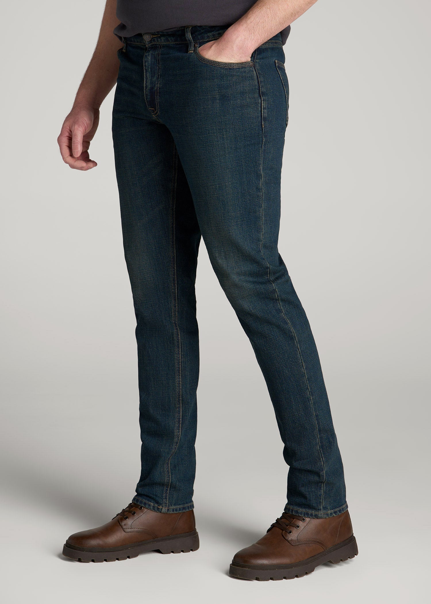 American Tall Outlet | LJ&S TAPERED Jeans for Tall Men in Mechanic Blue