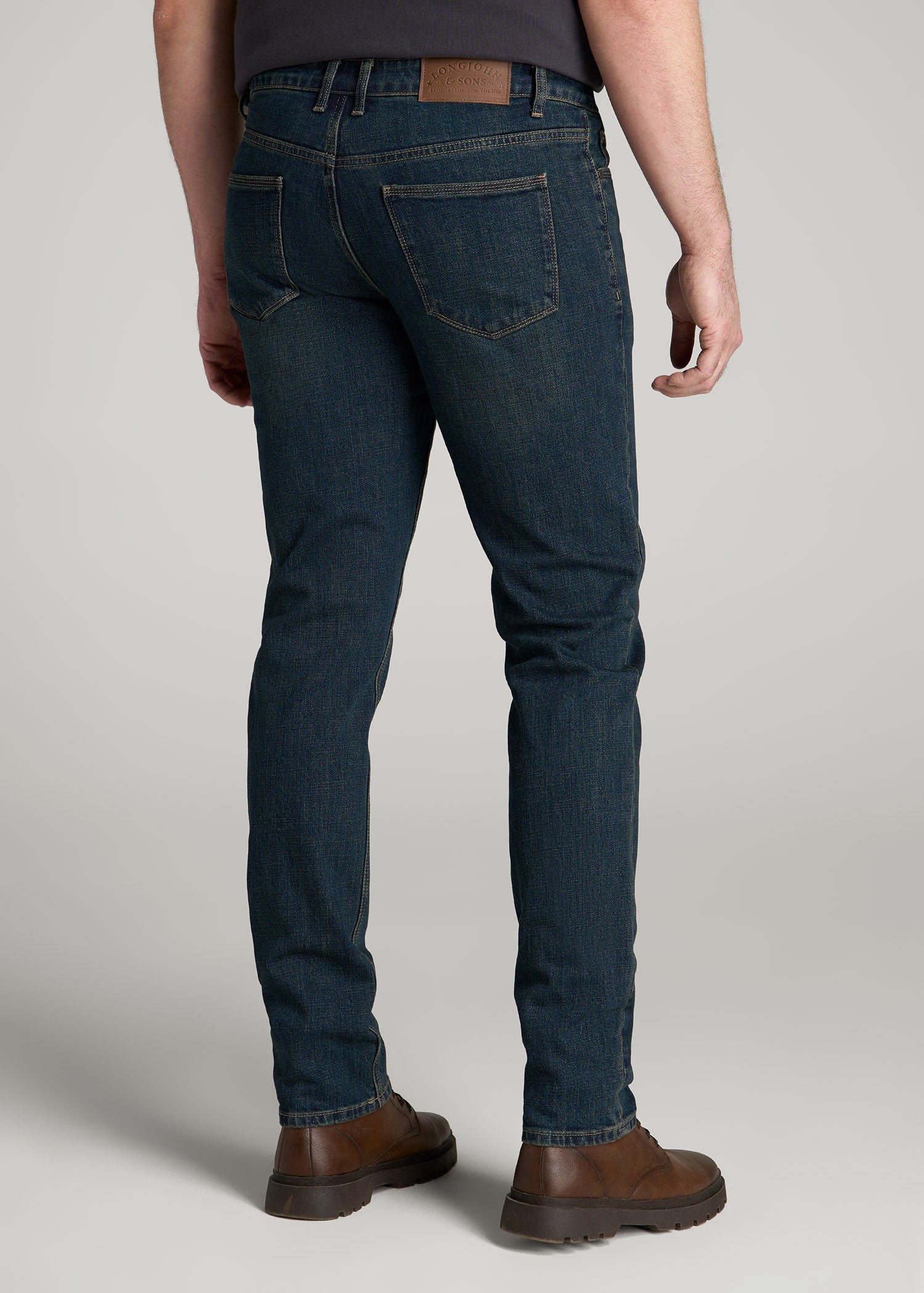 American Tall Outlet | LJ&S TAPERED Jeans for Tall Men in Mechanic Blue