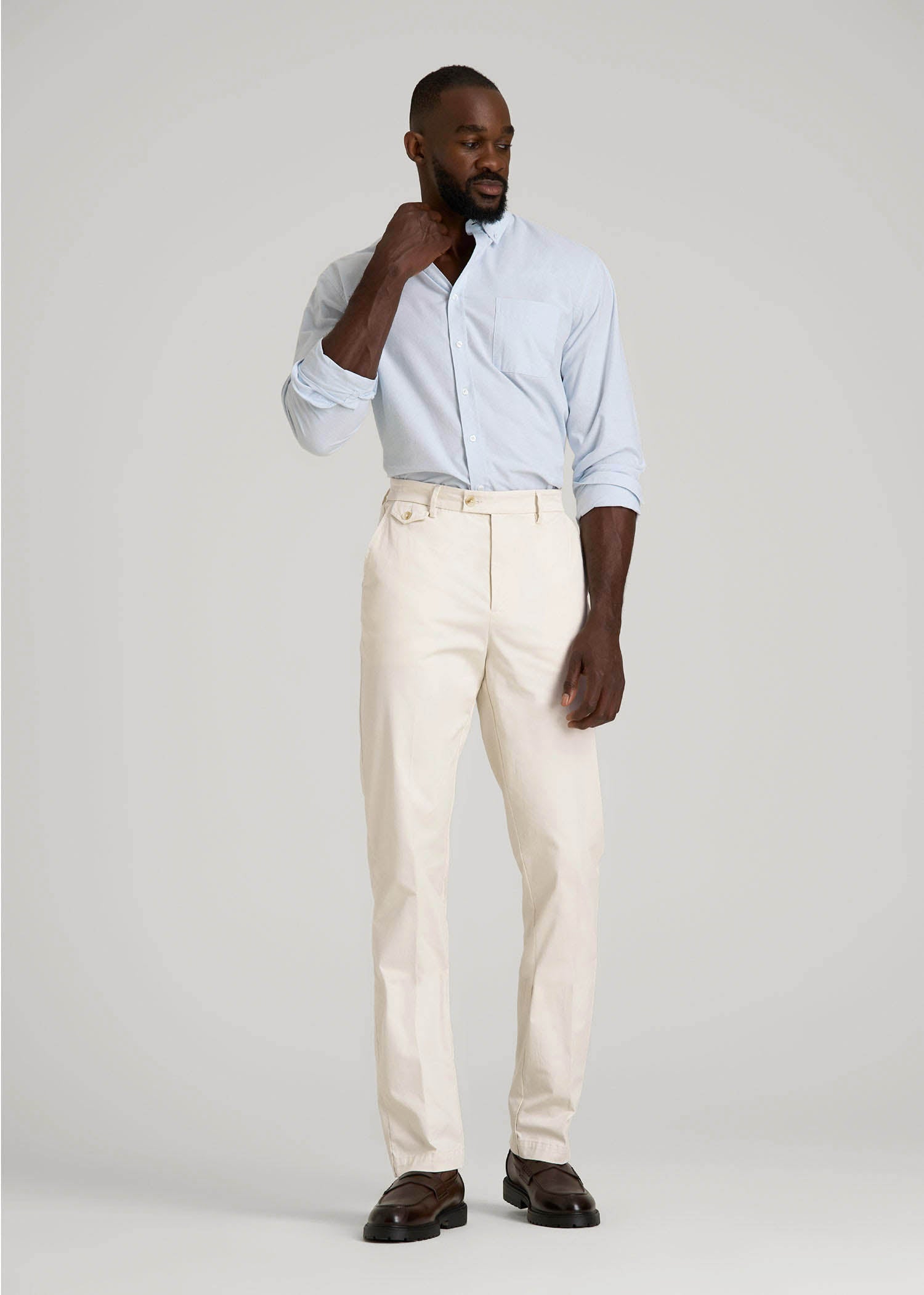 American Tall Online | Refined Chinos for Tall Men in Antique White