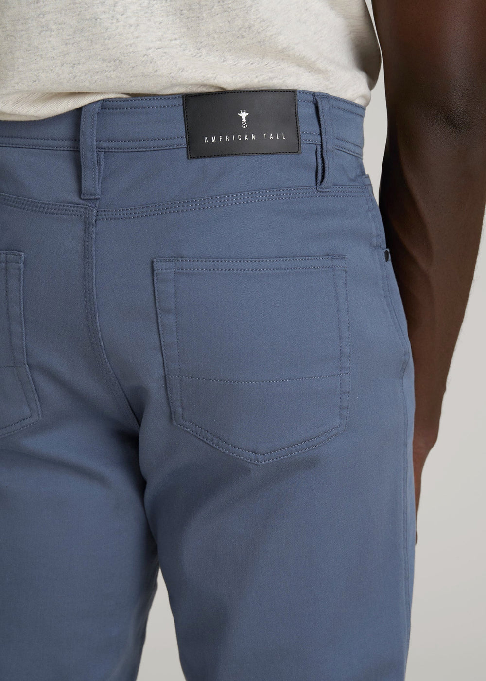 American Tall Sale | Everyday Comfort 5-Pocket TAPERED-FIT Pant for Tall Men in Blue Slate