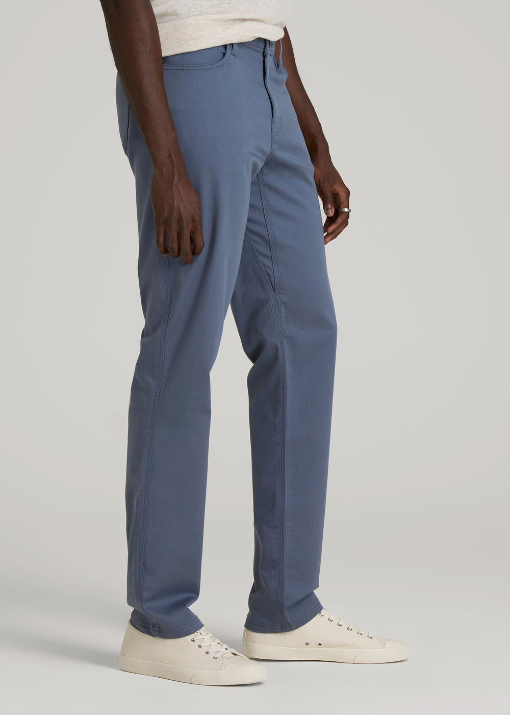 American Tall Sale | Everyday Comfort 5-Pocket TAPERED-FIT Pant for Tall Men in Blue Slate