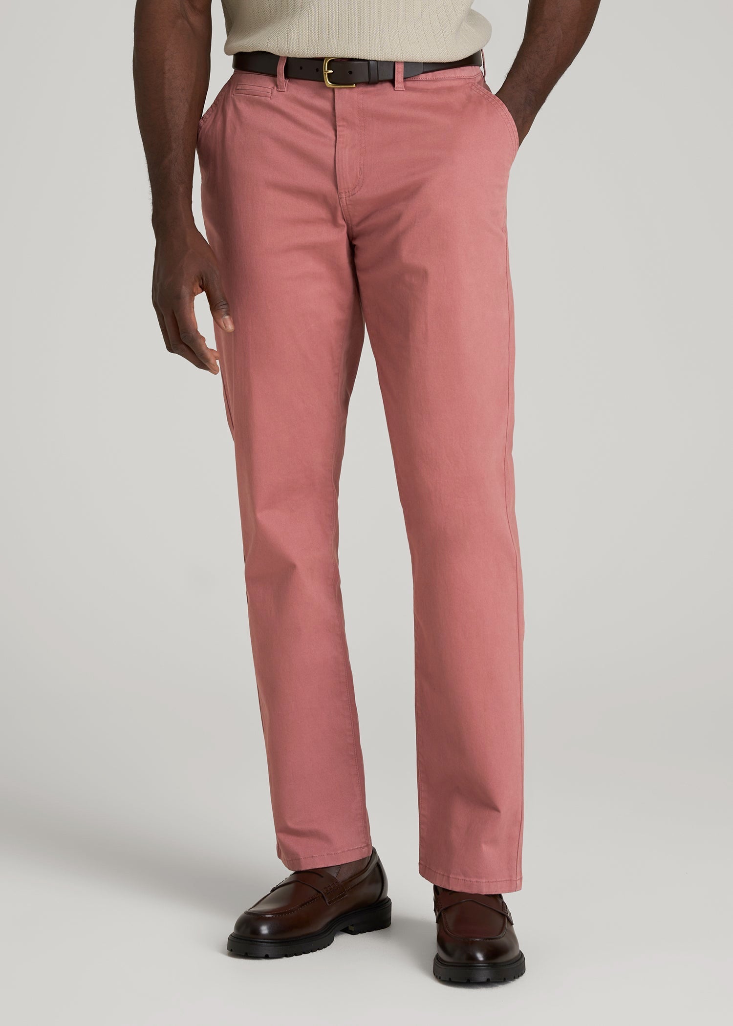 American Tall Outlet | Mason Relaxed Chinos for Tall Men in Withered Rose