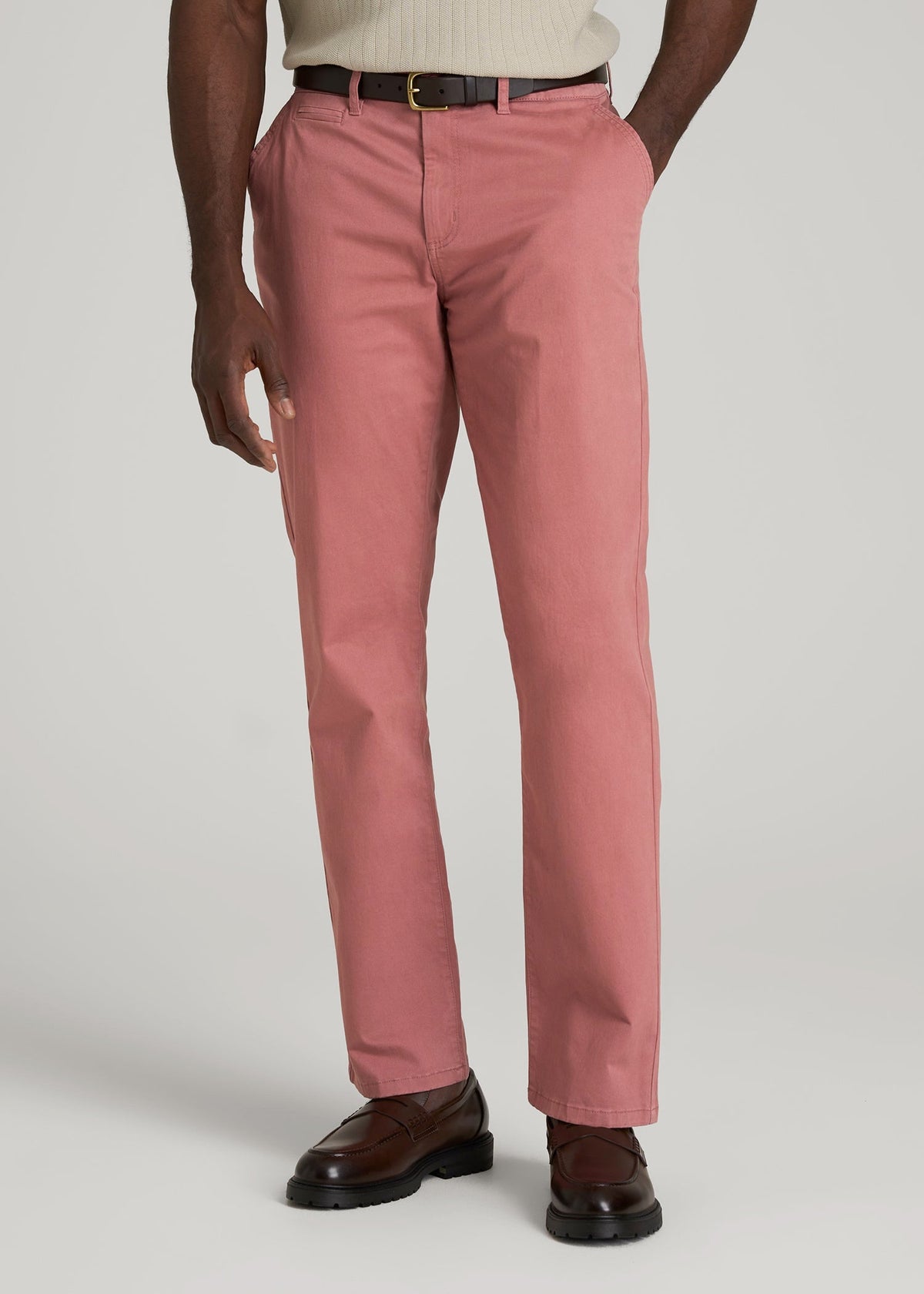 American Tall Outlet | Mason Relaxed Chinos for Tall Men in Withered Rose