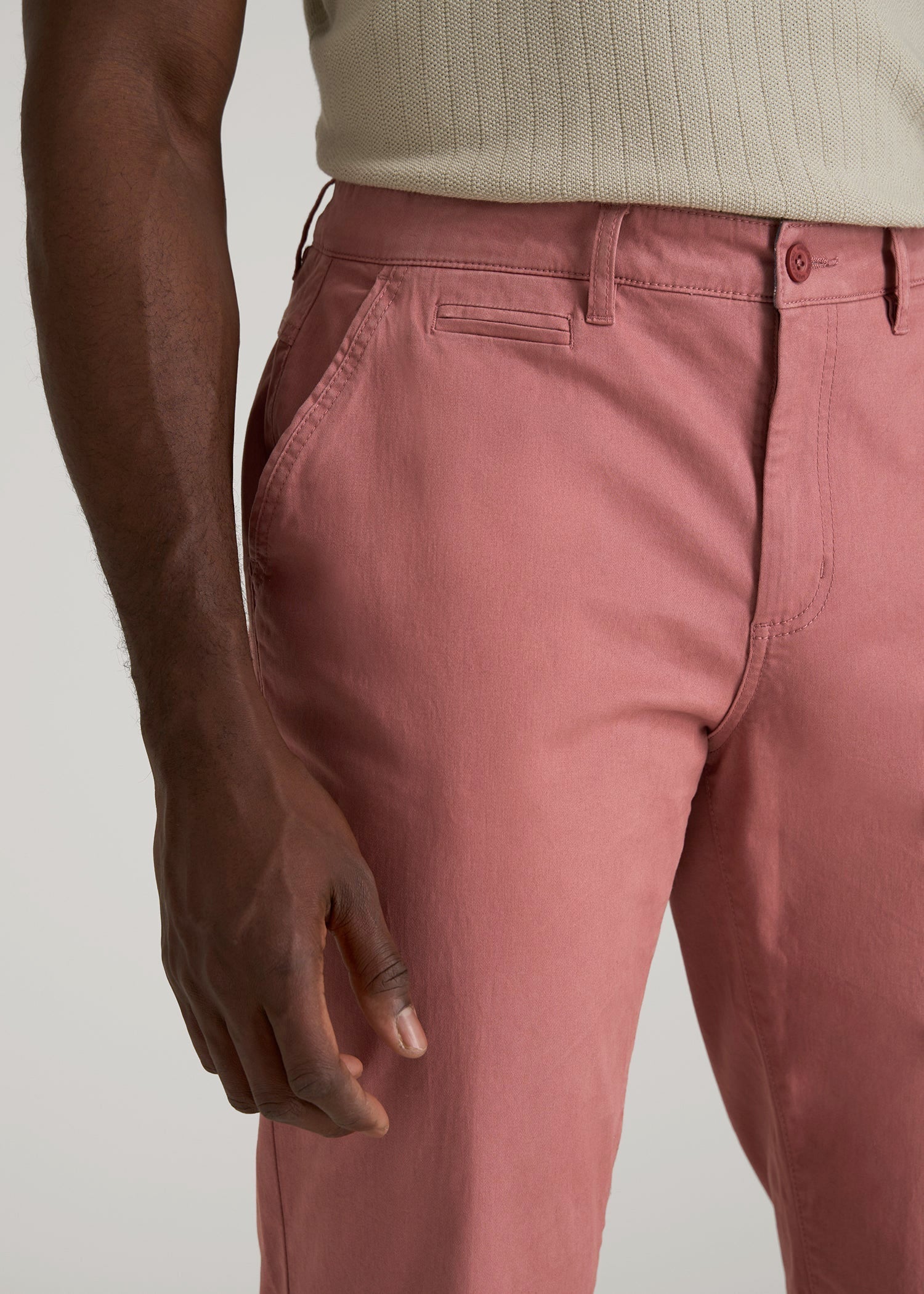 American Tall Outlet | Mason Relaxed Chinos for Tall Men in Withered Rose
