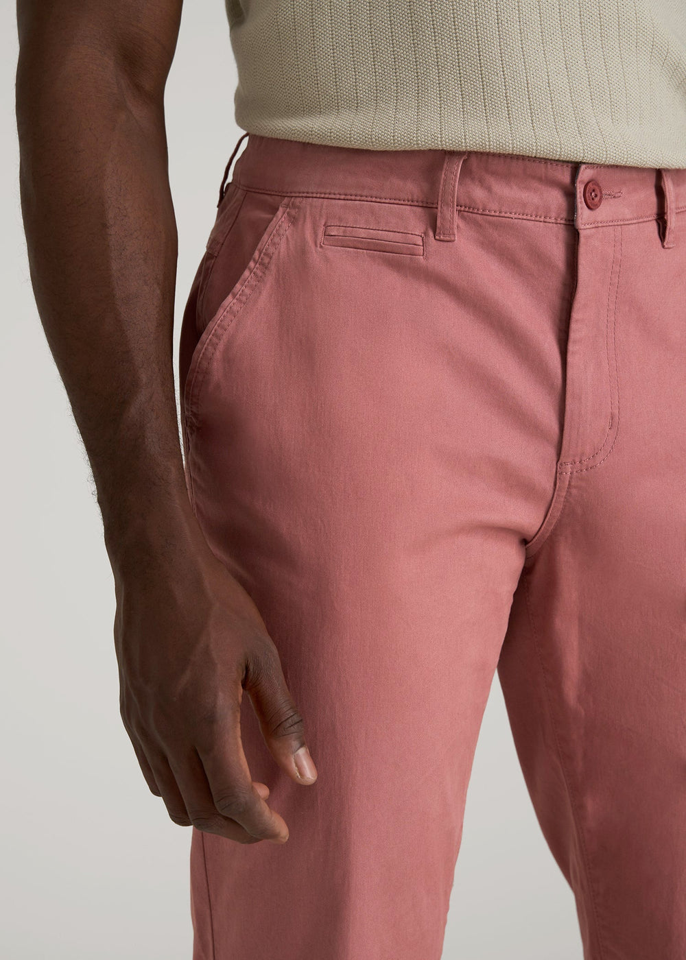 American Tall Outlet | Mason Relaxed Chinos for Tall Men in Withered Rose