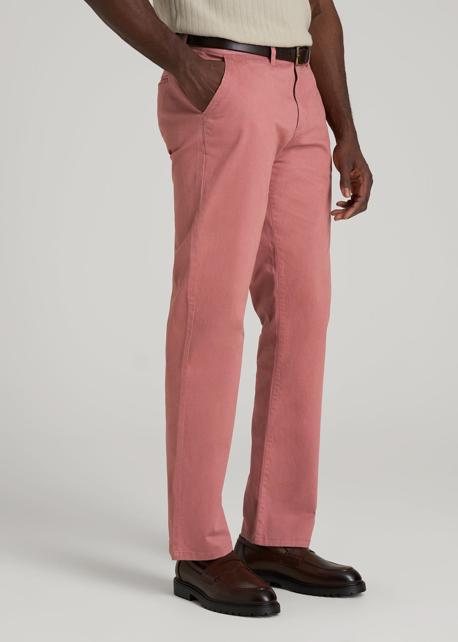 American Tall Outlet | Mason Relaxed Chinos for Tall Men in Withered Rose