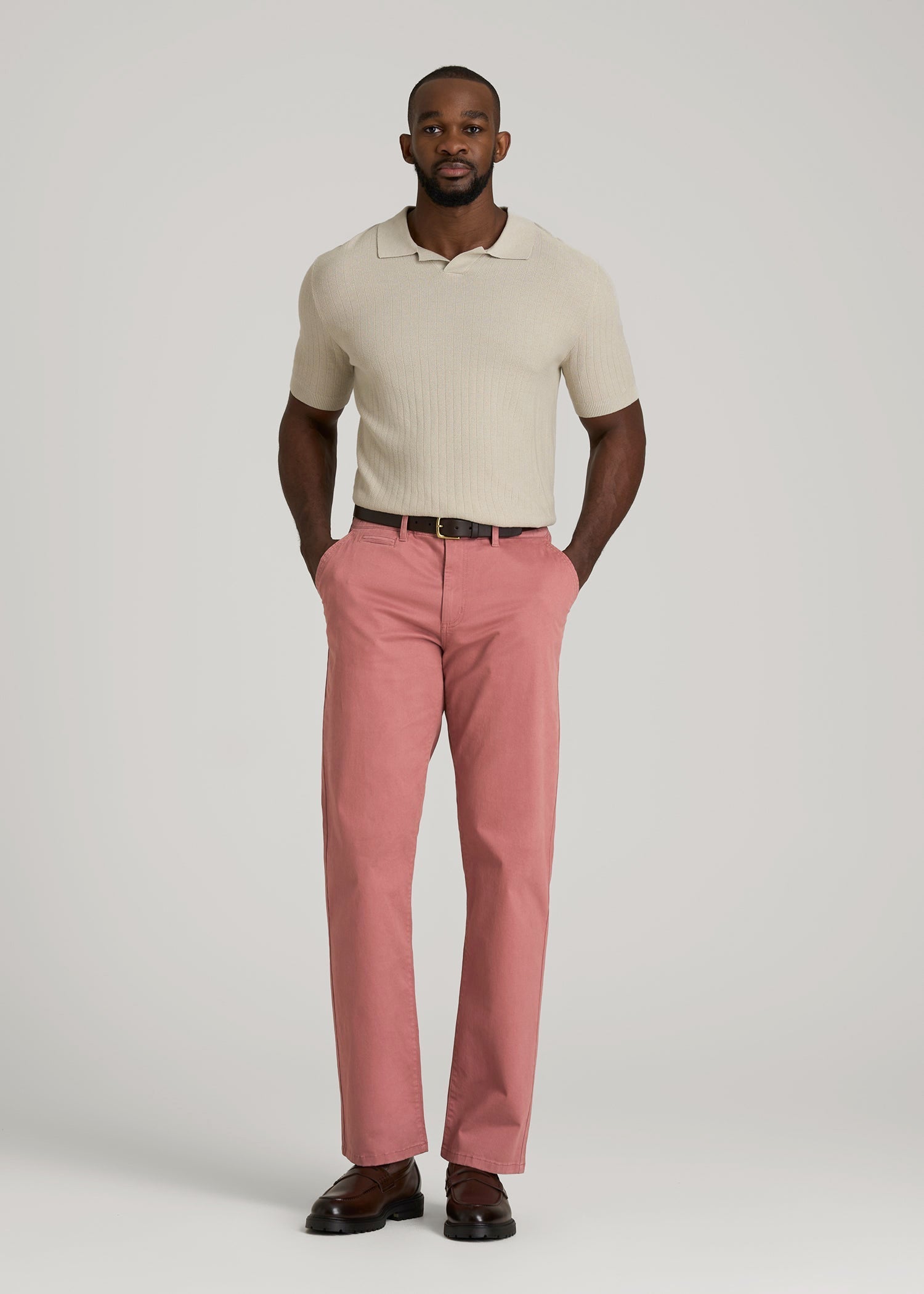 American Tall Outlet | Mason Relaxed Chinos for Tall Men in Withered Rose