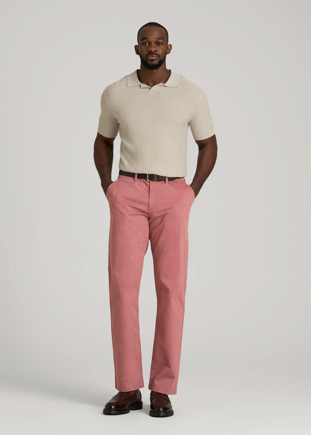 American Tall Outlet | Mason Relaxed Chinos for Tall Men in Withered Rose