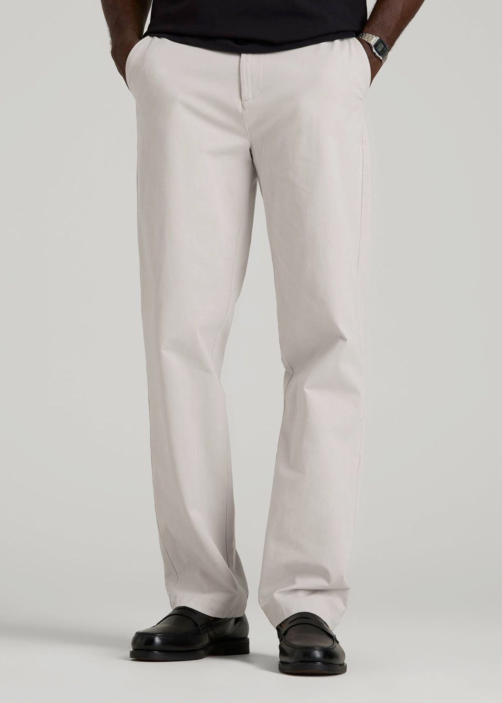 American Tall For Sale | 4 Way Stretch Commuter RELAXED Chino Pants for Tall Men in Drywall Tan