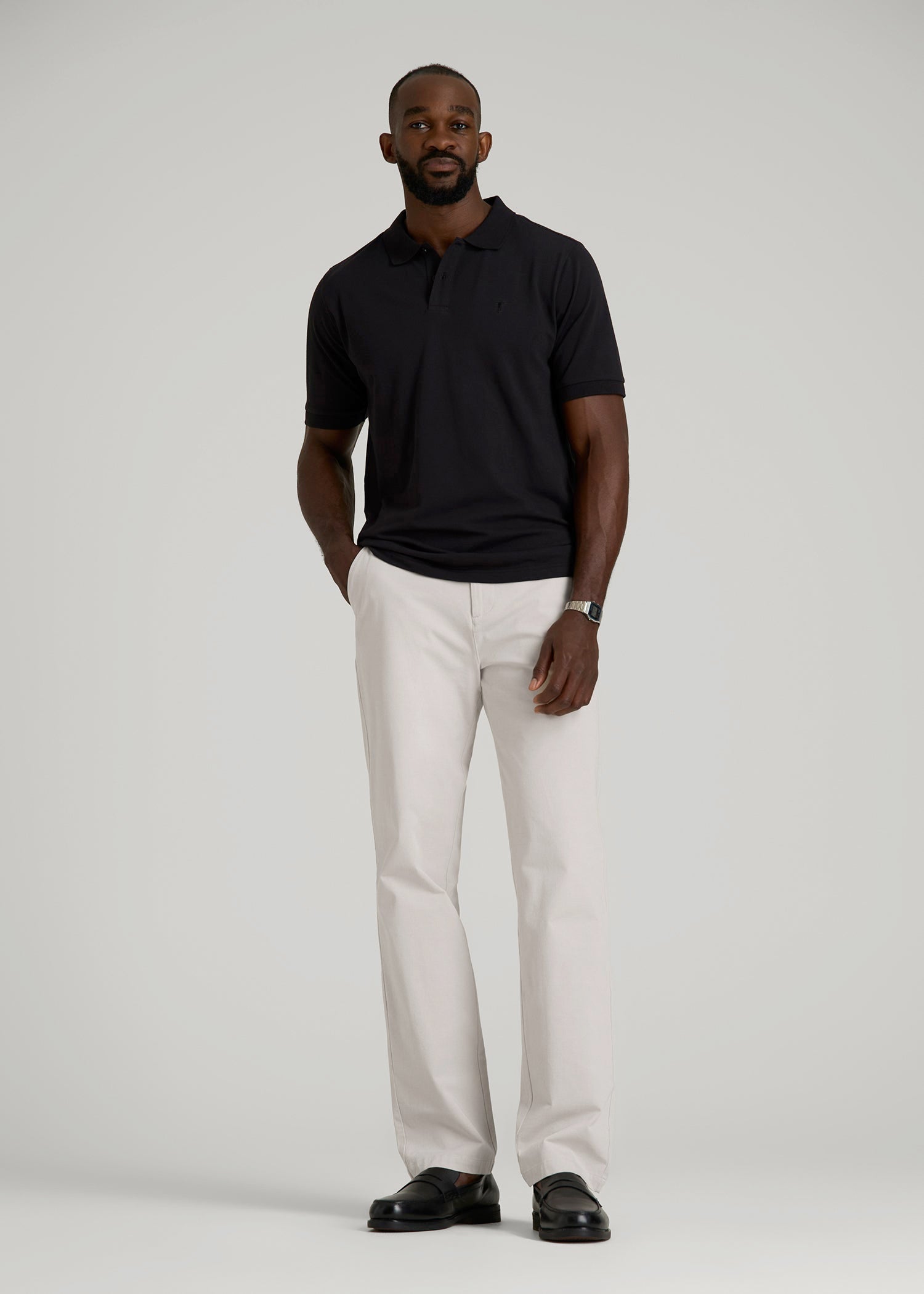 American Tall For Sale | 4 Way Stretch Commuter RELAXED Chino Pants for Tall Men in Drywall Tan