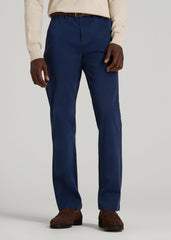 American Tall Discount | 4 Way Stretch Commuter STRAIGHT Leg Chino Pants for Tall Men in Summer Blue