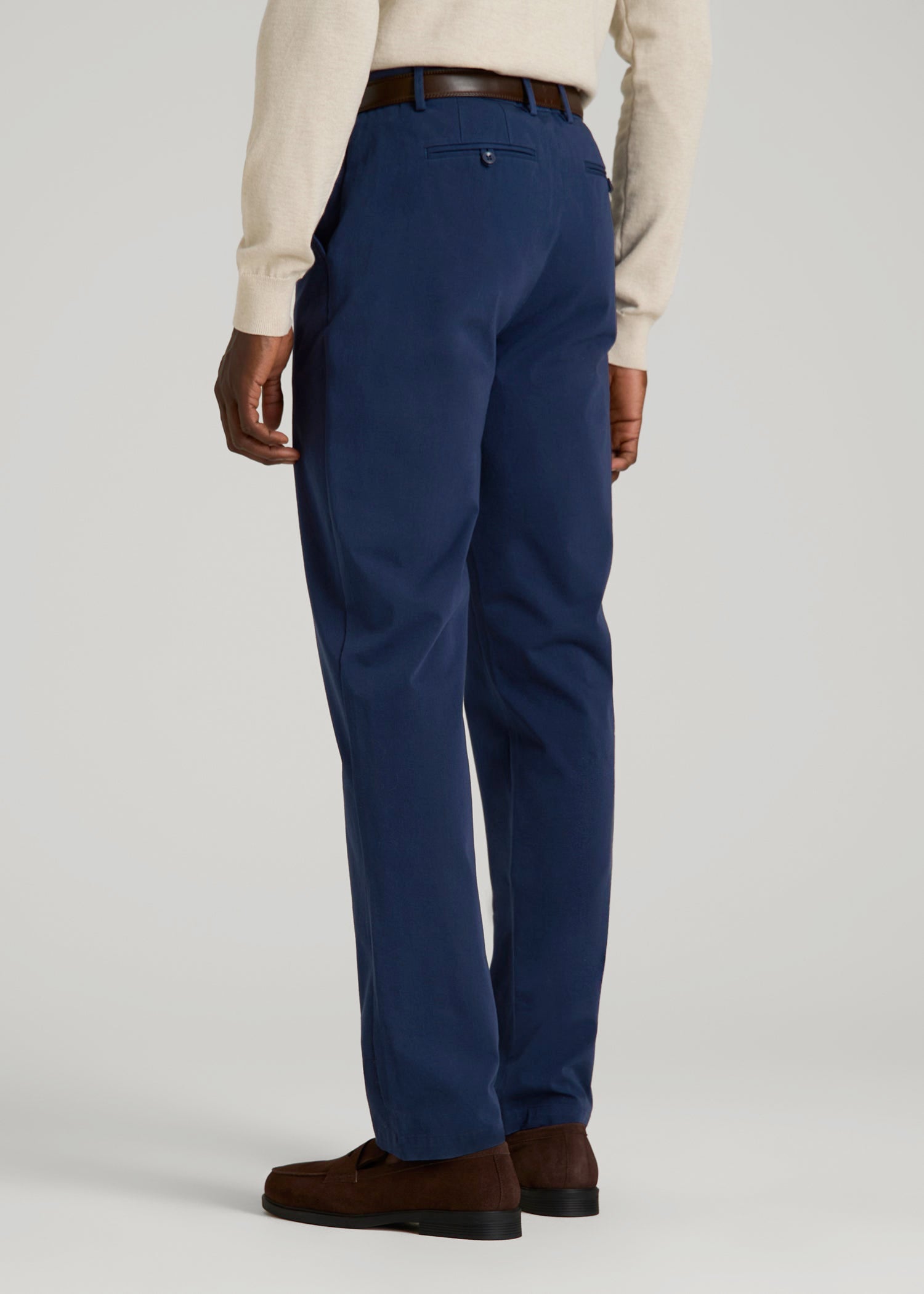American Tall Discount | 4 Way Stretch Commuter STRAIGHT Leg Chino Pants for Tall Men in Summer Blue
