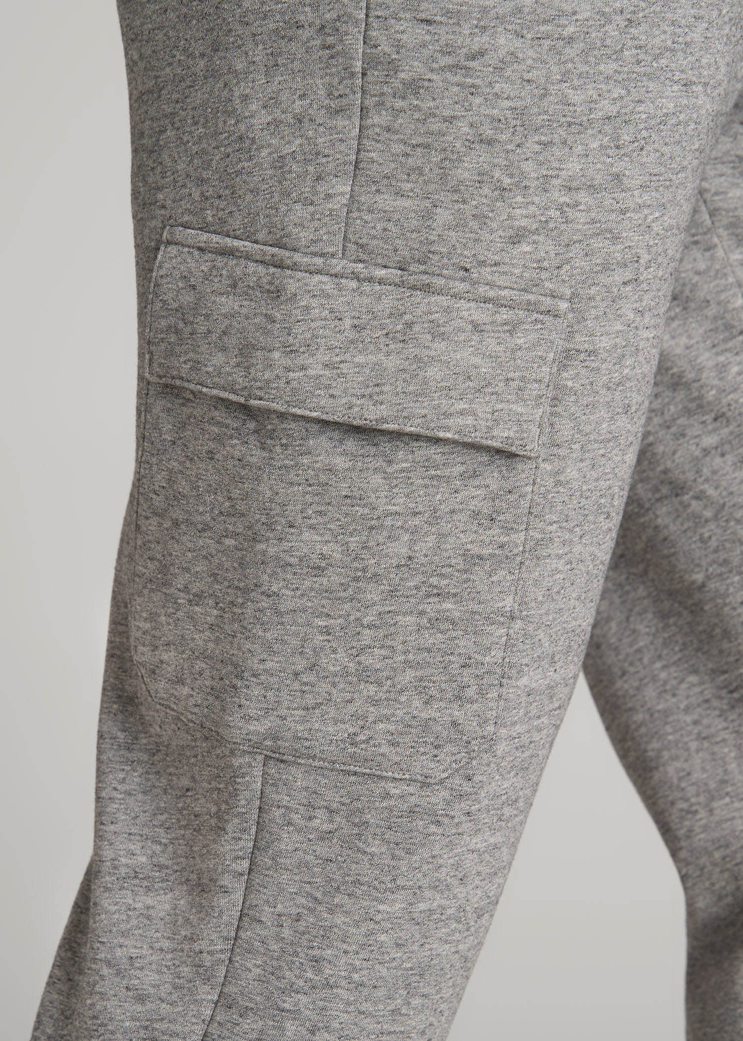 American Tall Online | Wearever Fleece Cargo Jogger For Tall Men in Heather Grey