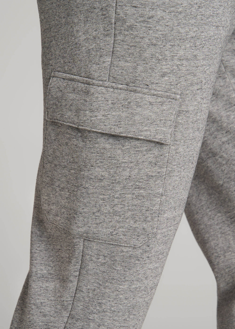 American Tall Online | Wearever Fleece Cargo Jogger For Tall Men in Heather Grey