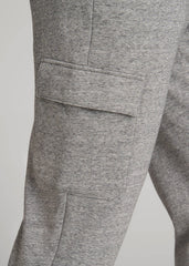 American Tall Online | Wearever Fleece Cargo Jogger For Tall Men in Heather Grey