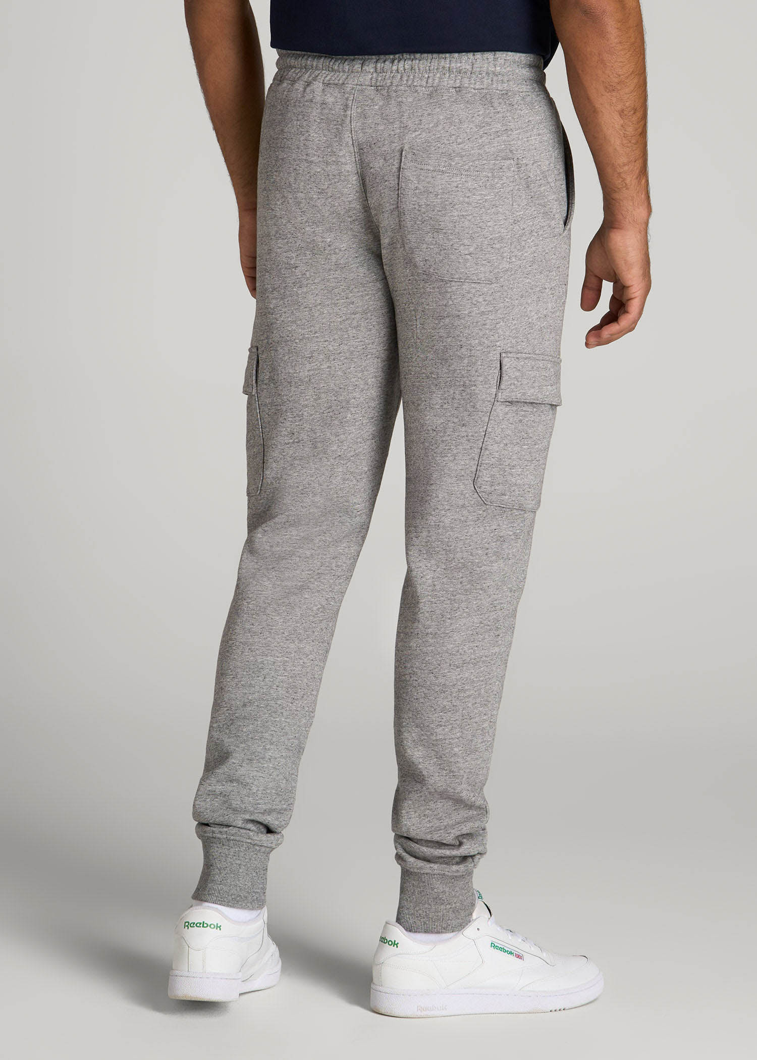 American Tall Online | Wearever Fleece Cargo Jogger For Tall Men in Heather Grey
