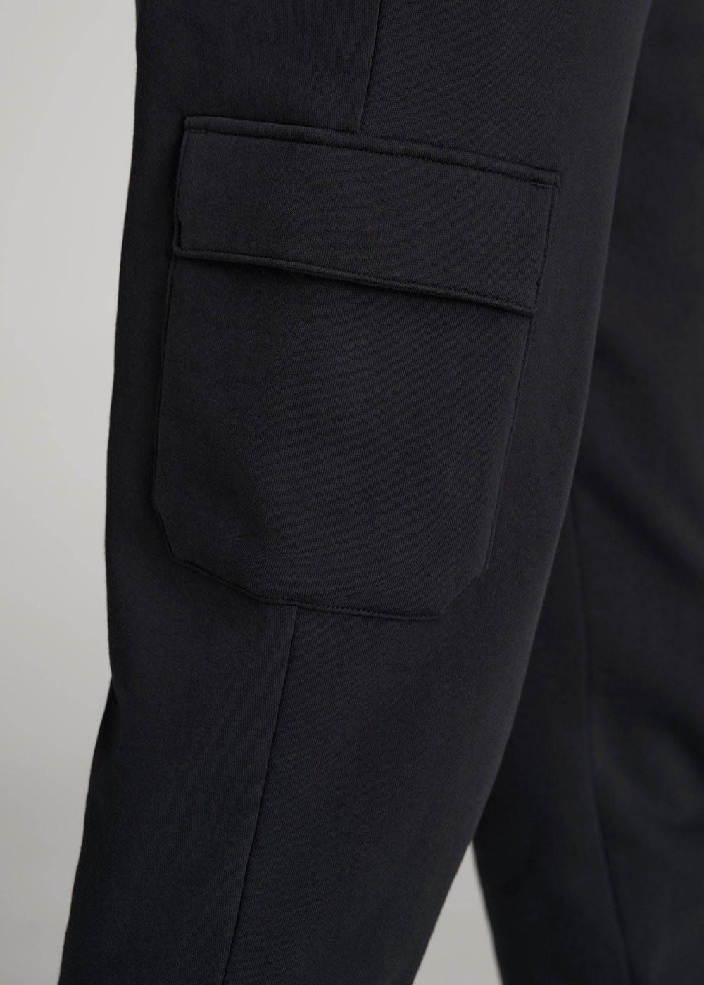 American Tall Sale | Wearever Fleece Cargo Jogger For Tall Men in Black