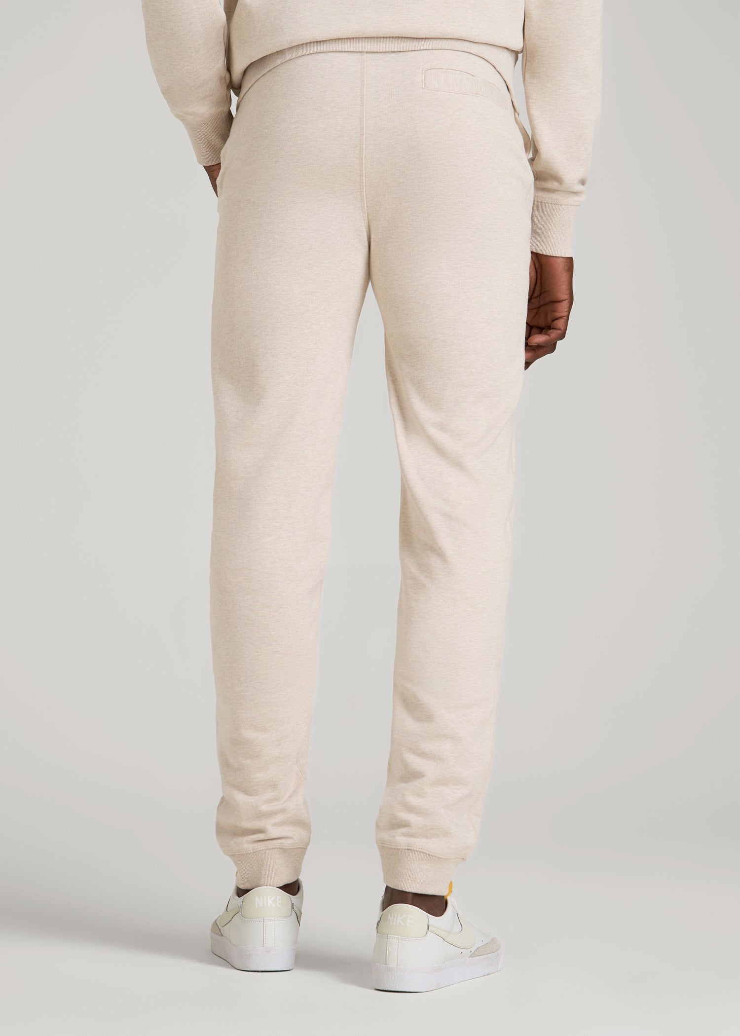 American Tall Outlet | Wearever 2.0 French Terry Joggers for Tall Men in Oatmeal Mix