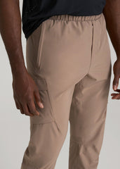 American Tall Discount | Featherweight Cargo Training Jogger for Tall Men in Dark Sand