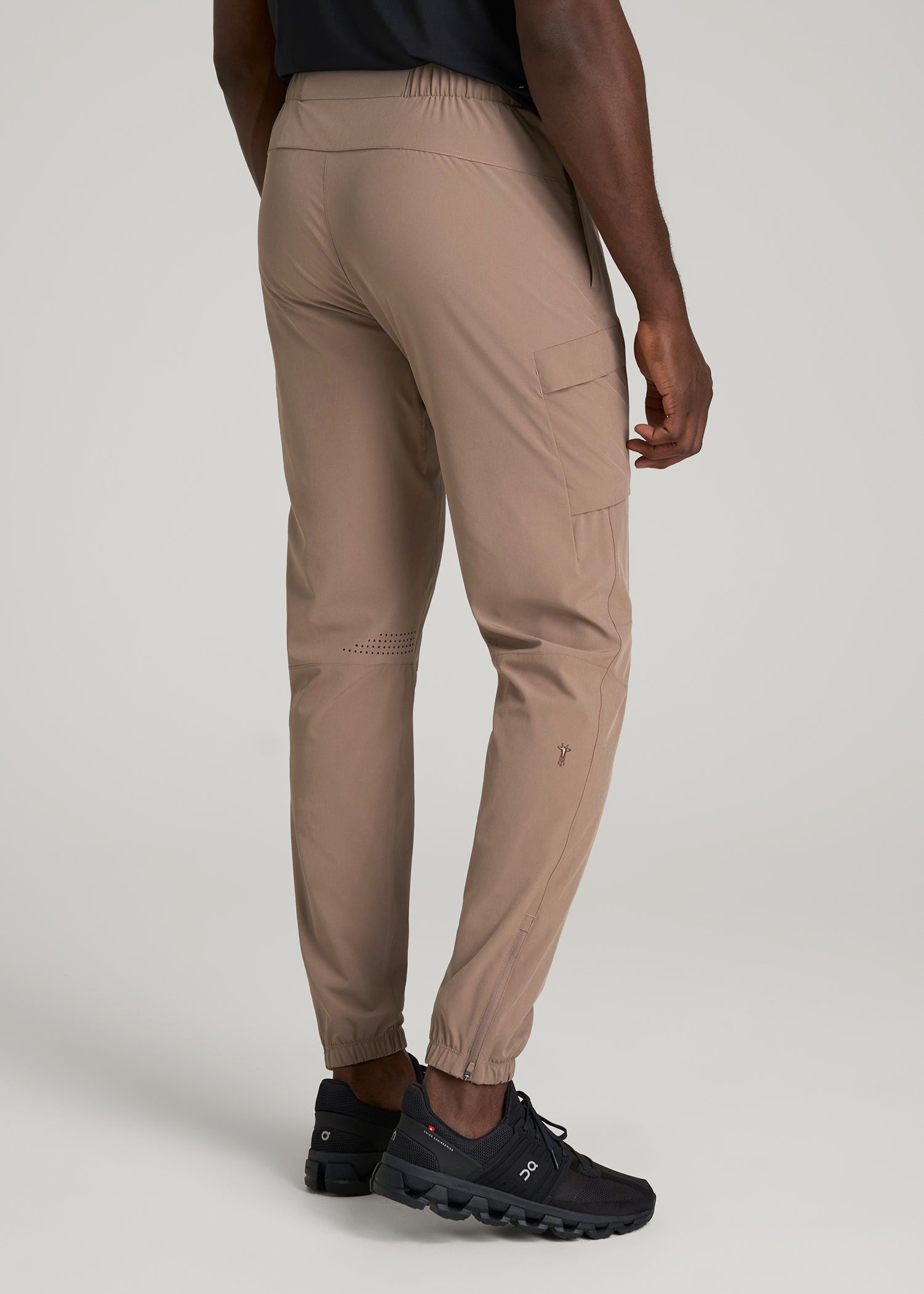 American Tall Discount | Featherweight Cargo Training Jogger for Tall Men in Dark Sand