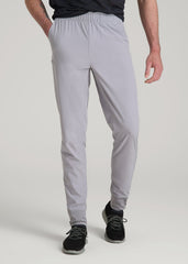 American Tall Outlet | Featherweight Perforated Training Joggers for Tall Men in Light Grey