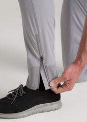 American Tall Outlet | Featherweight Perforated Training Joggers for Tall Men in Light Grey