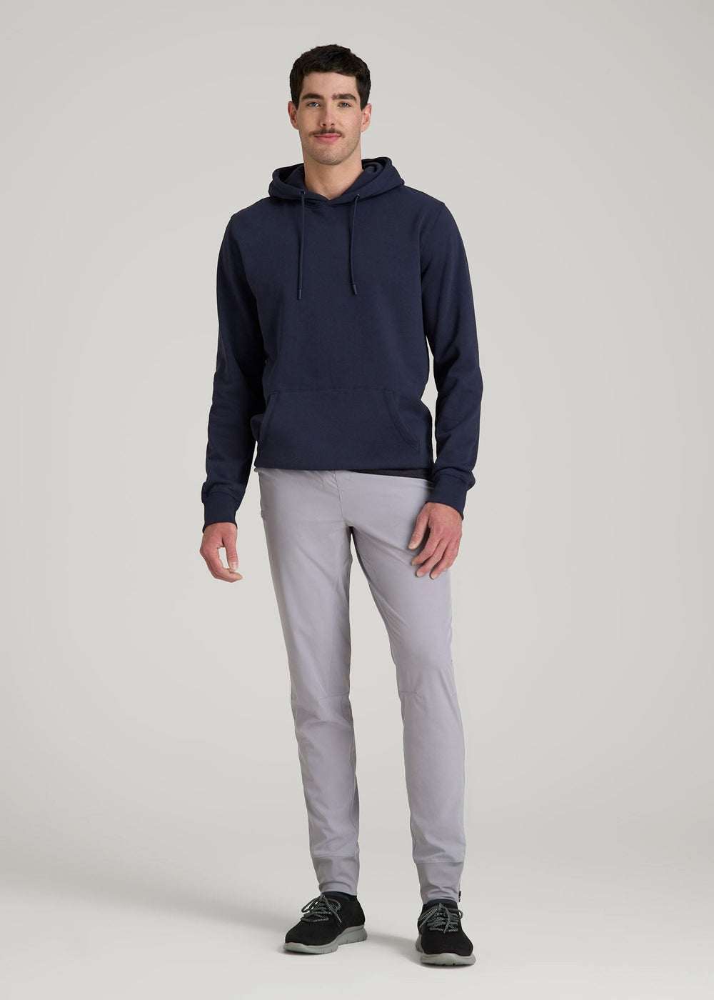 American Tall Outlet | Featherweight Perforated Training Joggers for Tall Men in Light Grey