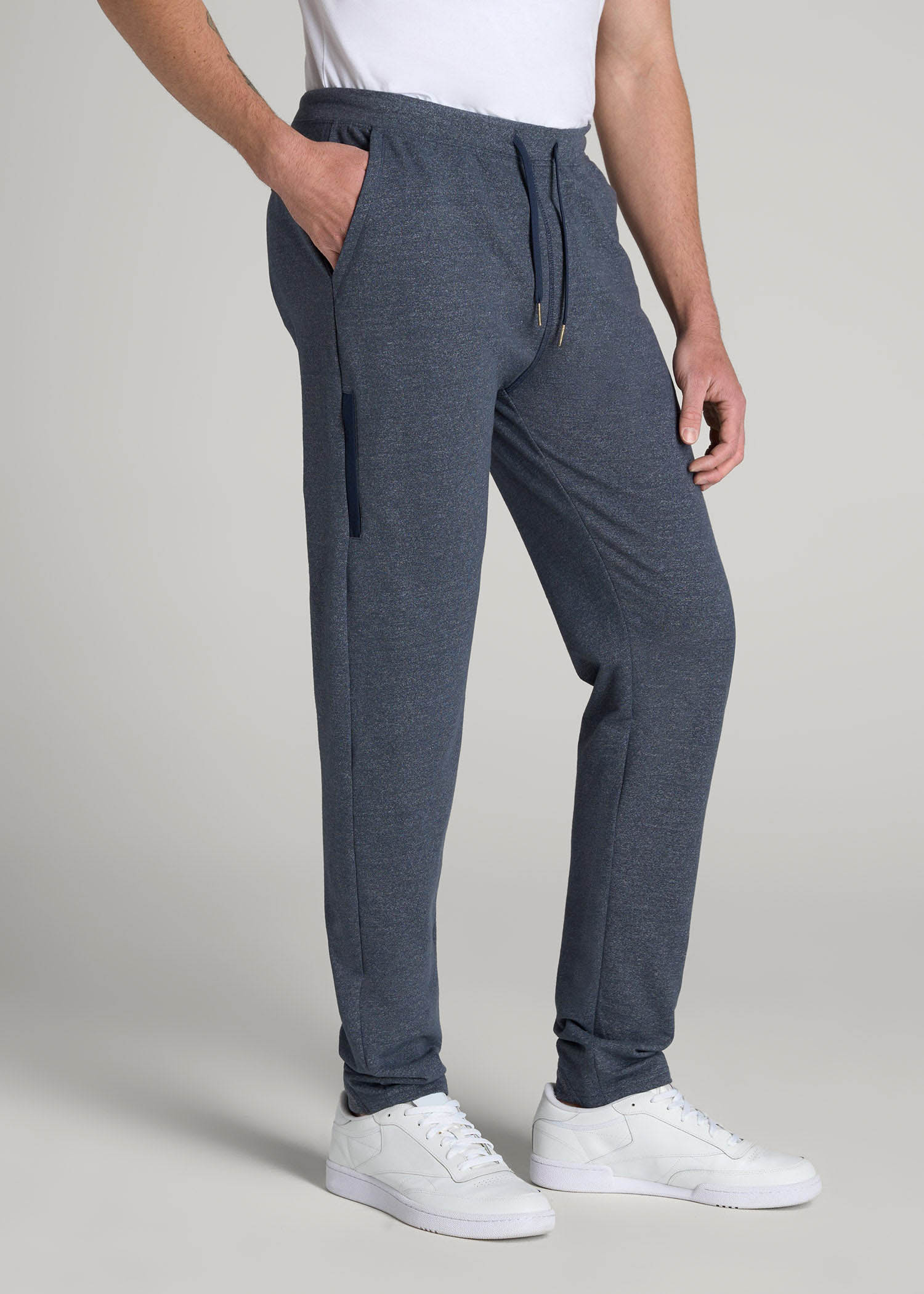 American Tall Online Shop | Microsanded French Terry Sweatpants for Tall Men in Navy Mix