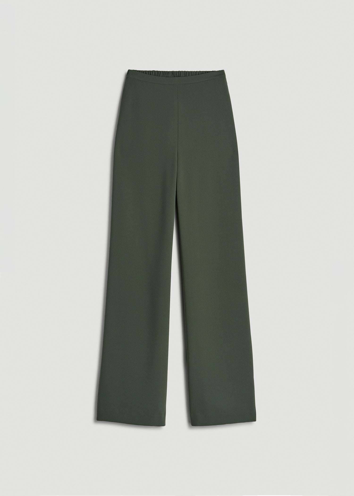 American Tall Sale | Pull-On Crepe Ultra Wide Pants for Tall Women in Climbing Ivy