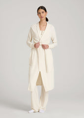 American Tall For Sale | Waffle Lounge Robe for Tall Women in White Alyssum