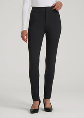 American Tall Online | Soft Flex Ponte Skinny High Rise Pant for Tall Women in Black