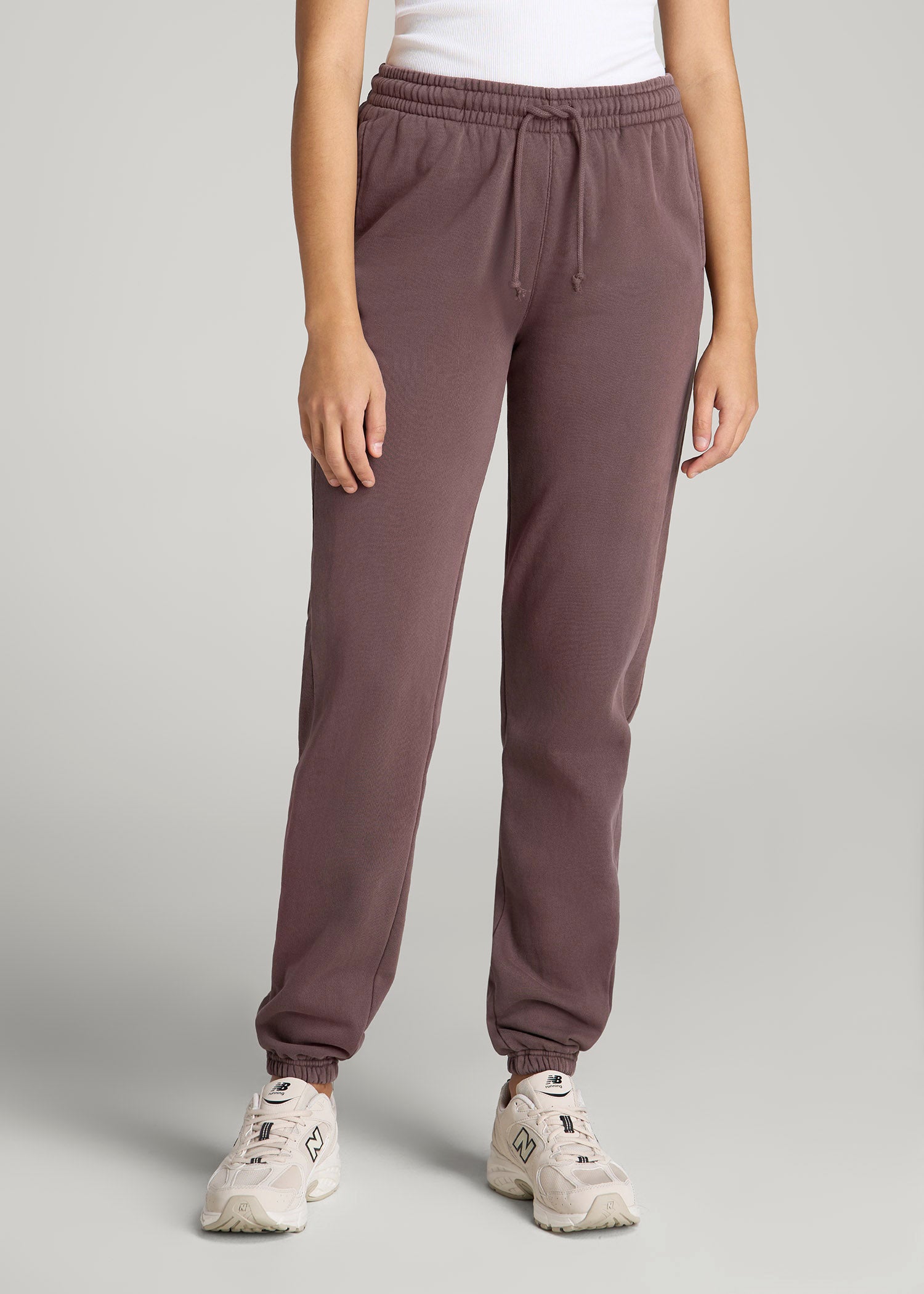 American Tall For Sale | Wearever Fleece Regular Fit Sweatpants for Tall Women in Dusty Merlot